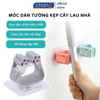 Móc dán tường kẹp giữ cây lau nhà , móc treo chổi chịu lực 6kg
