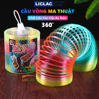 Đồ chơi Lò Xo Cầu Vồng Ma Thuật Size ĐẠI được làm bằng nhựa an toàn, Đồ chơi trẻ em nhiều màu sắc