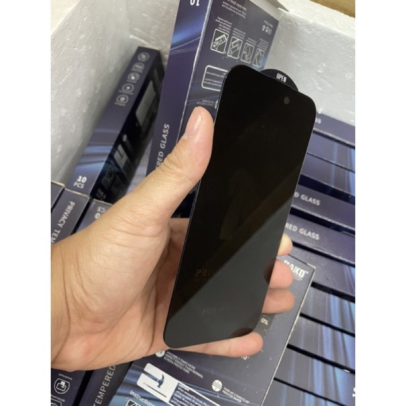 KÍNH CHỐNG NHÌN TRỘM BAIKO PHỦ NALO SIÊU CỨNG CHỐNG BÁM VÂN TAY IPHONE 14 | 13 | 12  | 11 PROMAX XSMAX XS X 7PLUS 8PLUS