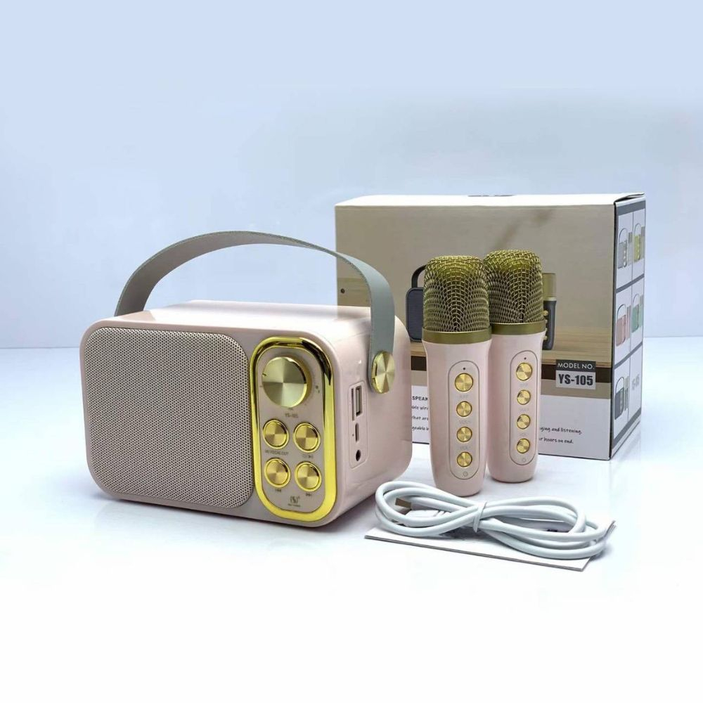 Loa Bluetooth Mini Karaoke Kèm Micro Longtime YS-105 và YS-103 - Âm thanh siêu hay , Bass mạnh Thay đổi tone giọng 2 mic