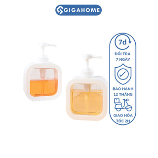 Chai Chiết Đựng Dầu Gội, Sữa Tắm, Nước Rửa Tay Hình Vuông Trong Suốt GIGAHOME 995