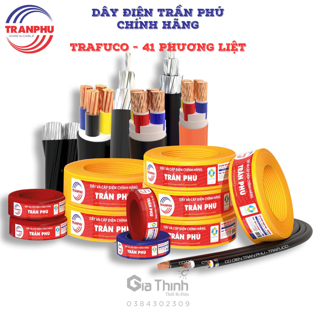 Dây điện đôi Trần Phú TRAFUCO 2x0.75mm 2x1.0mm 2x1.5mm