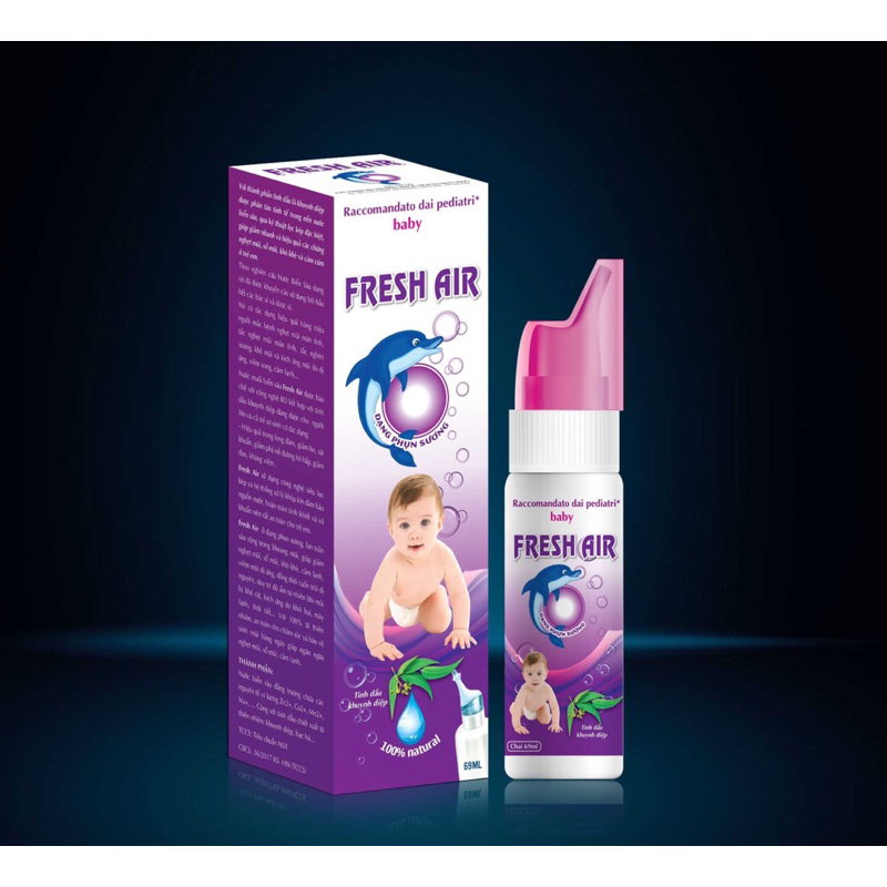 Xịt Thông Mũi Trẻ Em Fresh Air Giúp Vệ Sinh Mũi hàng ngày