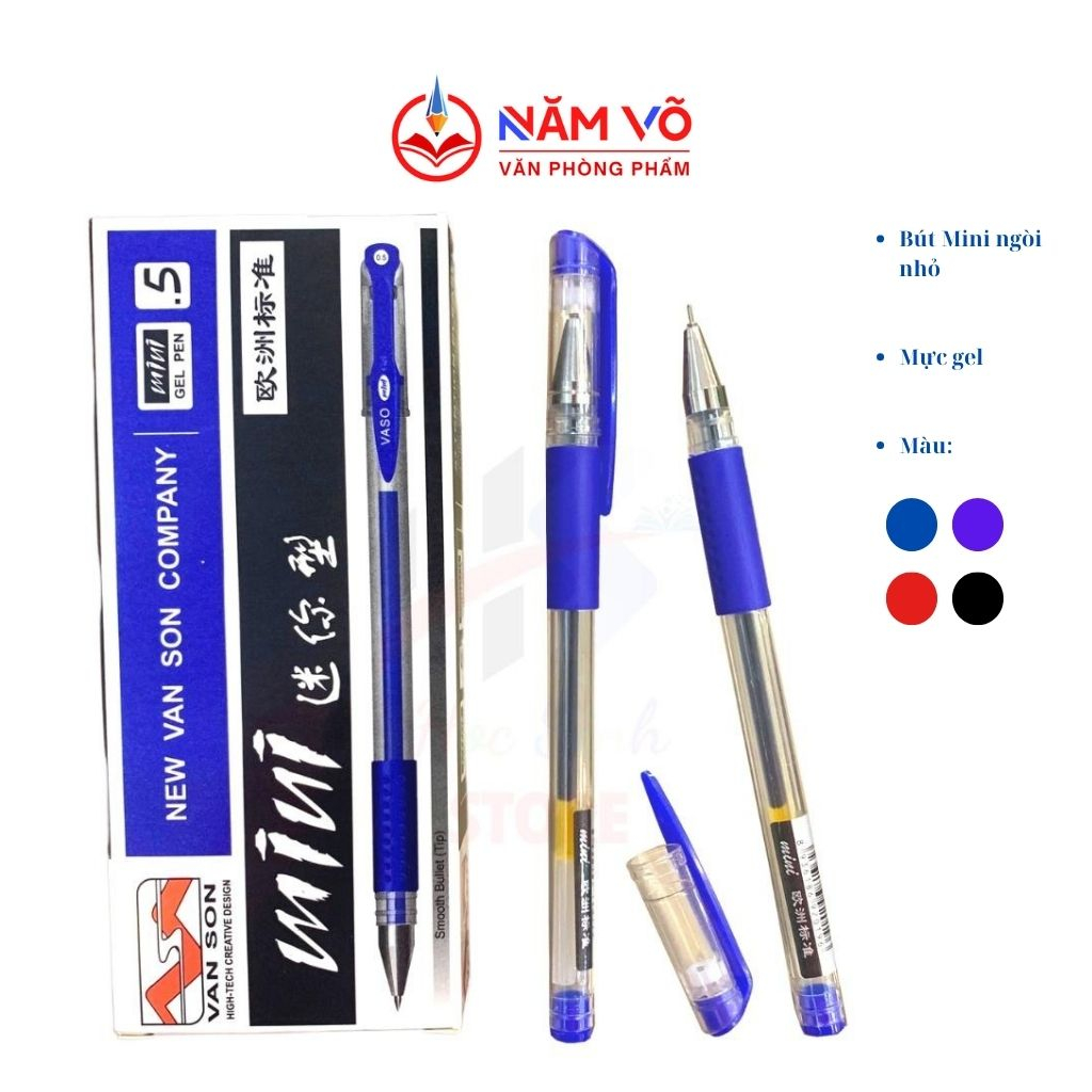 Hộp 12 Cây Bút viết Gel Mini Hàng Chuẩn  Ngòi nhỏ và Ngòi lớn