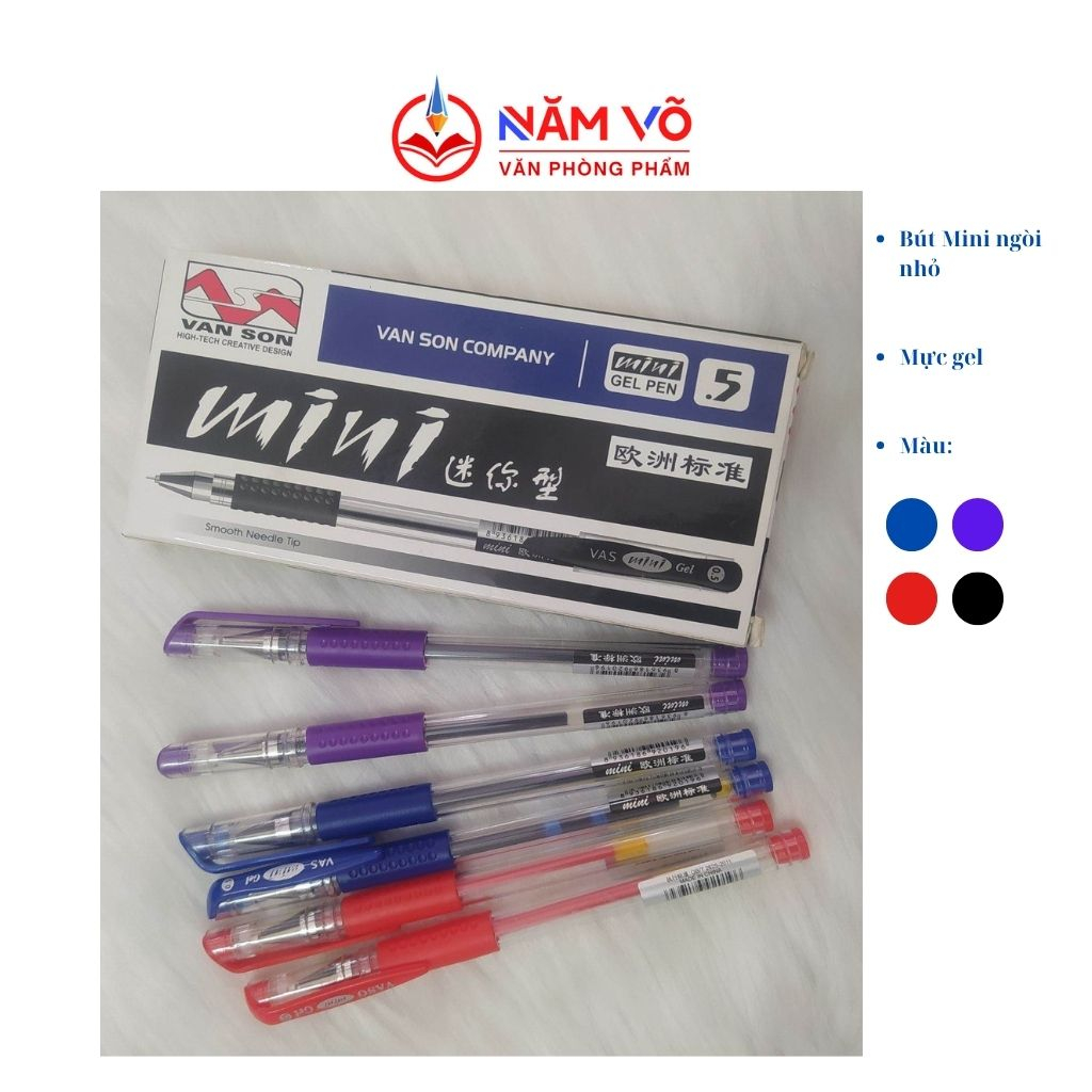 Hộp 12 Cây Bút viết Gel Mini Hàng Chuẩn  Ngòi nhỏ và Ngòi lớn