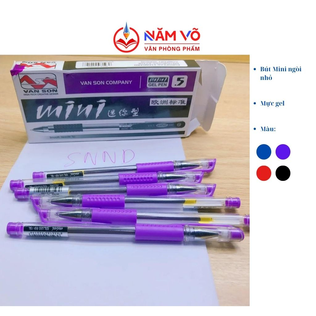 Hộp 12 Cây Bút viết Gel Mini Hàng Chuẩn  Ngòi nhỏ và Ngòi lớn