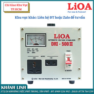 Ổn áp 1 pha lioa dri-500 ii 0.5kva điện áp vào 90v - 250v