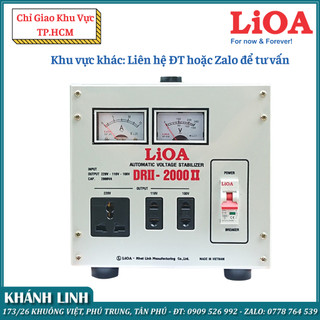 Ổn áp 1 pha lioa drii-2000 ii 2.0kva điện áp vào 50v - 250v