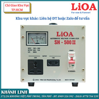 Ổn áp 1 pha LIOA SH-500 II 0.5kVA điện áp vào 150V - 250V ( Thế hệ mới 2018 )