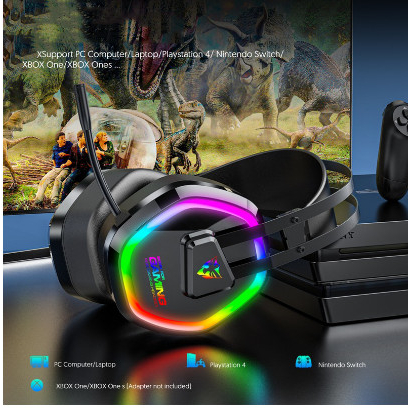 Tai Nghe Gaming G608 Đèn Led RGB Có Mic- Tai Nghe Chuyên Game Thủ Pubg , Ros, Liên Minh ARIGATOVN