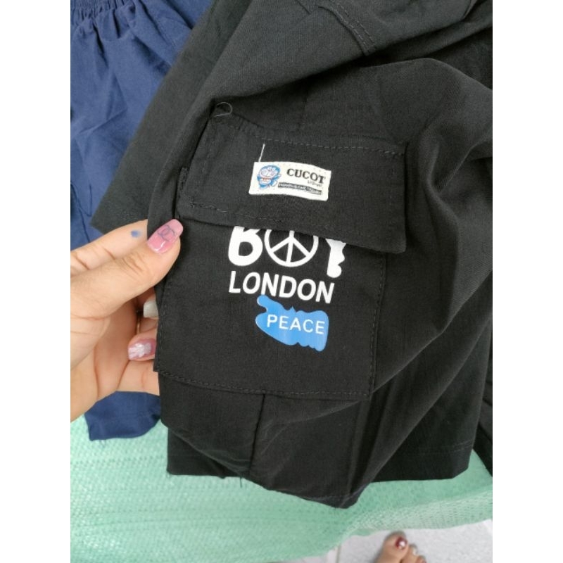 Quần ngố đũi Umi Xước Túi Hộp Cá Tính Dành Cho Bé Trai 15-30kg