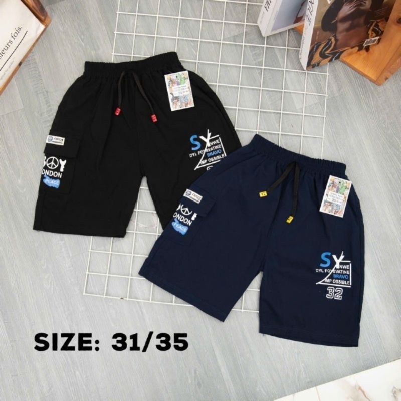 Quần ngố đũi Umi Xước Túi Hộp Cá Tính Dành Cho Bé Trai 15-30kg