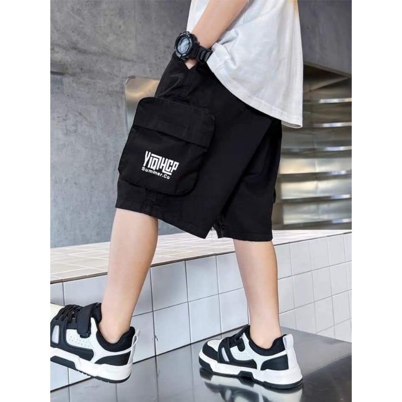 Quần ngố đũi Umi Xước Túi Hộp Cá Tính Dành Cho Bé Trai 15-30kg