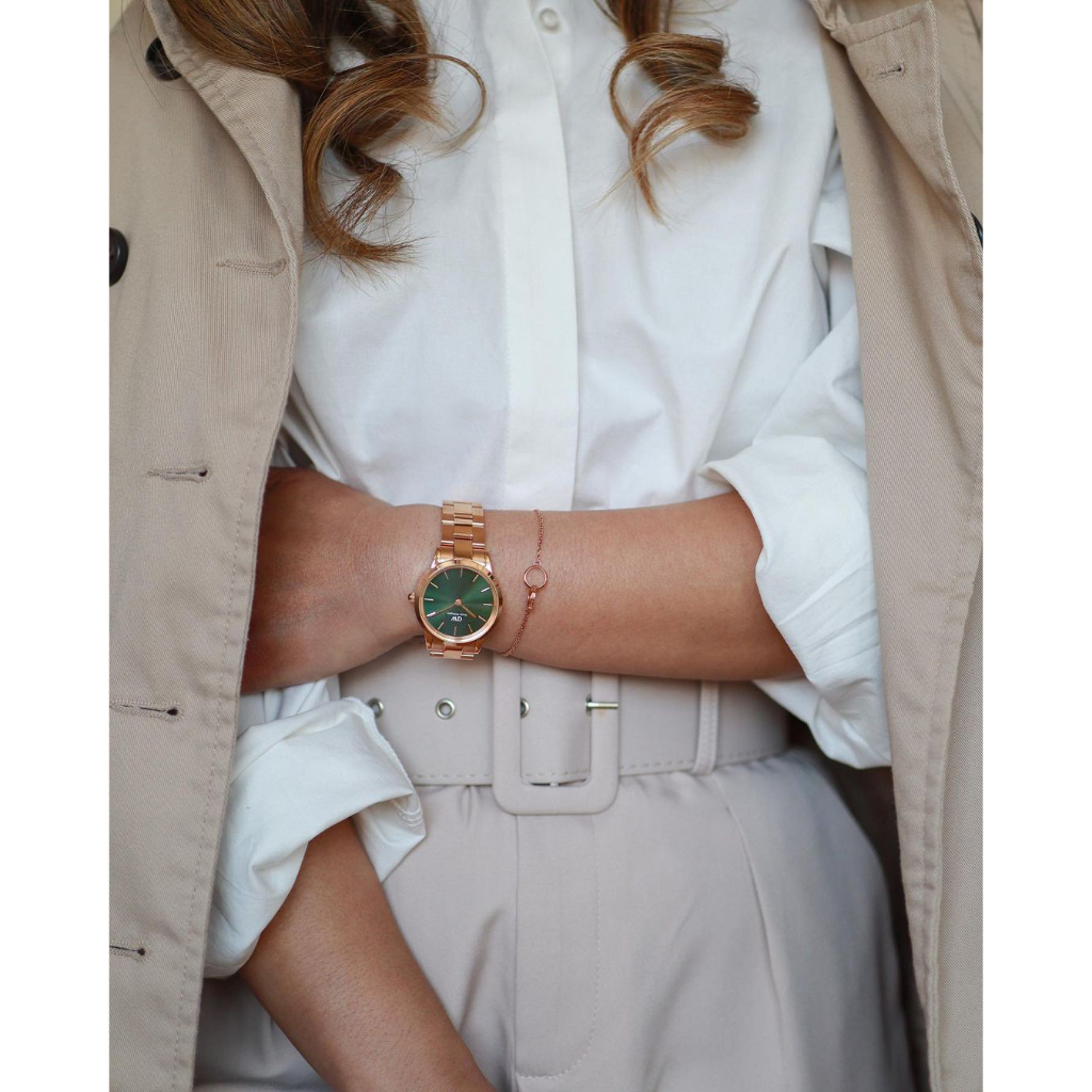 BLACK FRIDAY - Giảm 35% + VC 15% - Đồng hồ Nam Daniel Wellington dây Kim loại - Iconic Emerald 32mm DW00100420