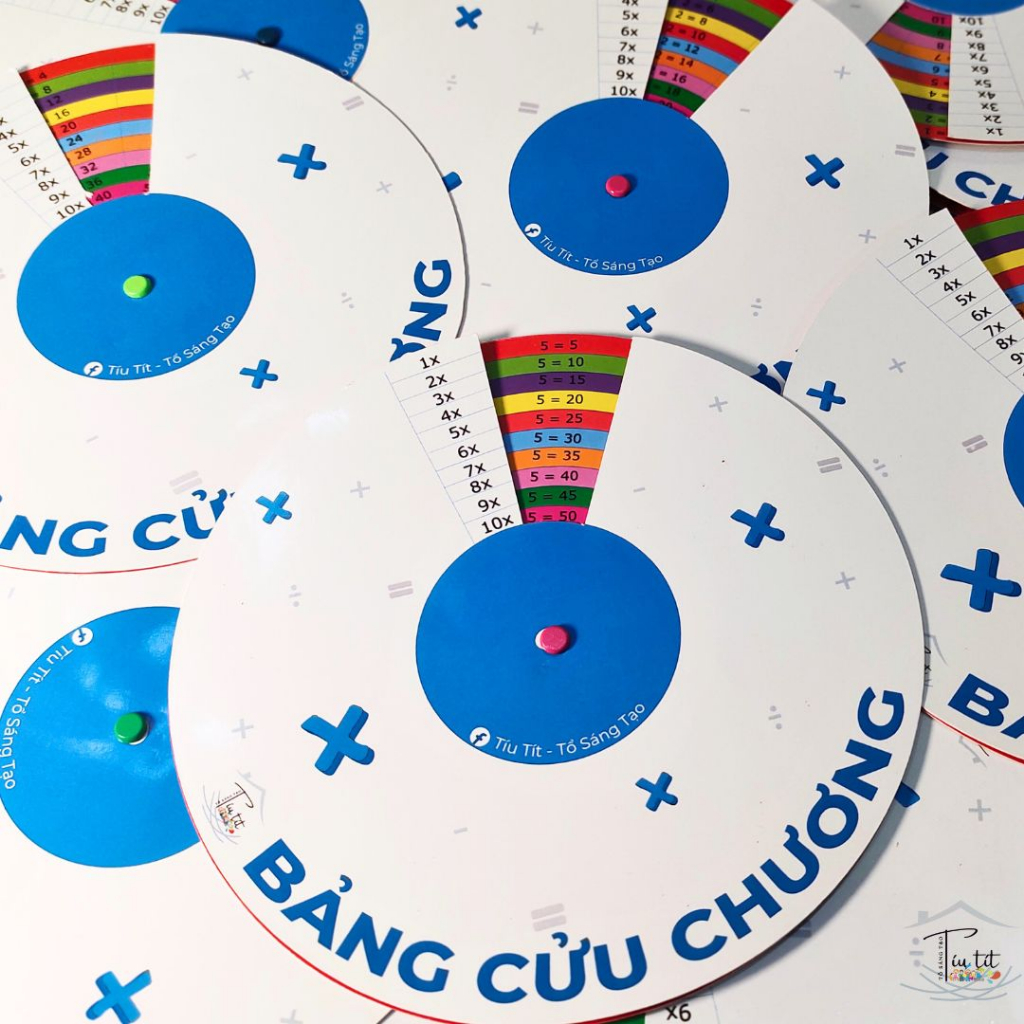 Học liệu Vòng xoay bảng cửu chương