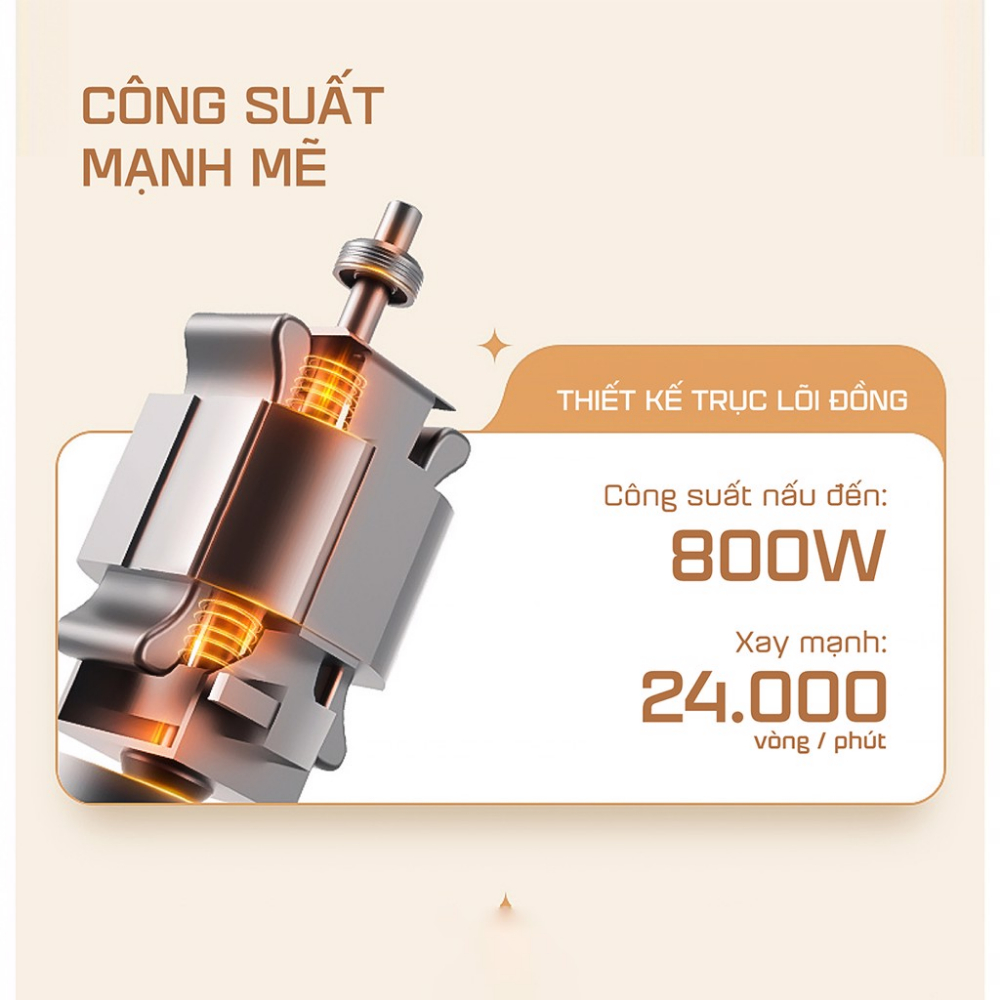Máy Làm Sữa Hạt Masuto MS.LOVE 1L Công Suất 800W Xay Các Loại Hạt Siêu Nhuyễn Mịn Chống Trào 10 Chức Năng Nấu Có Hẹn Giờ
