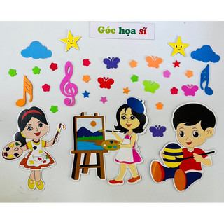 Tranh góc mầm non trang trí dán tường