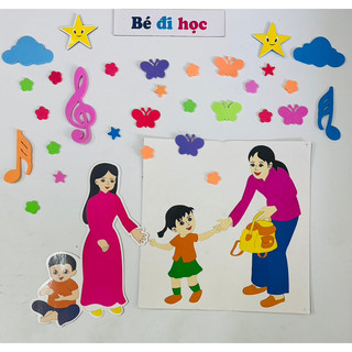 Tranh góc mầm non trang trí dán tường