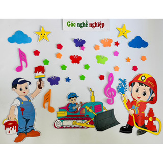 Tranh góc mầm non trang trí dán tường