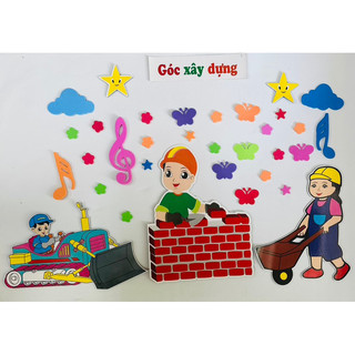 Tranh góc mầm non trang trí dán tường