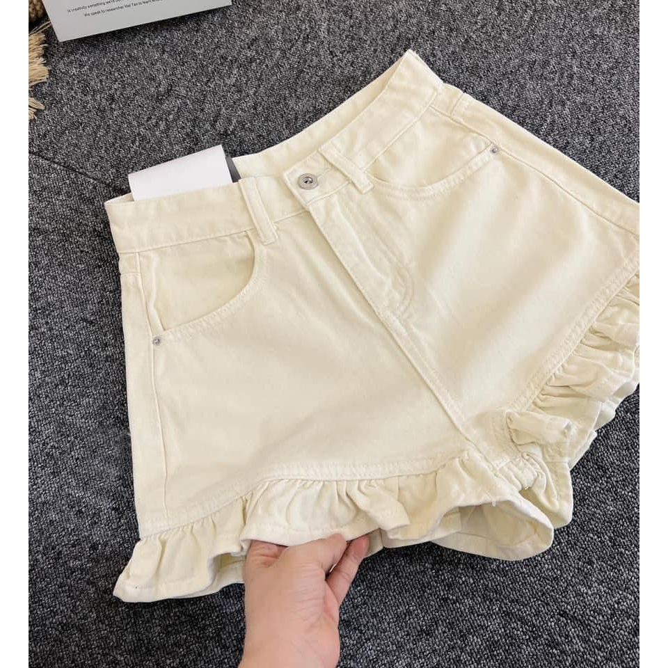 Quần Short MYK Jeans - Lai Bèo Xòe sang chảnh 8 màu