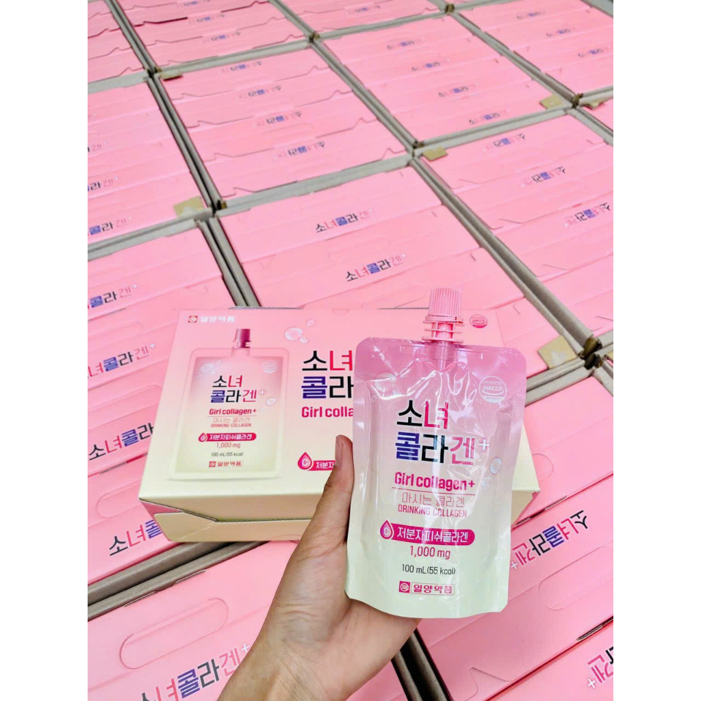 Nước Uống Bổ Sung Girl Collagen Hàn Quốc Hỗ Trợ Làm Đẹp Da, Ngăn Ngừa Lão Hóa Hộp 10 Túi x 100ml