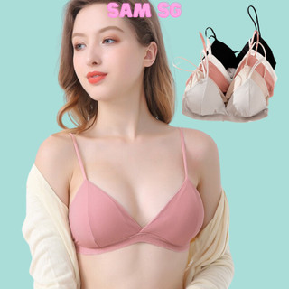 Áo bra ngực không gọng đệm lót mút mỏng 1cm dây mảnh mát mẻ Free size từ 45-75kg Sam Clothing