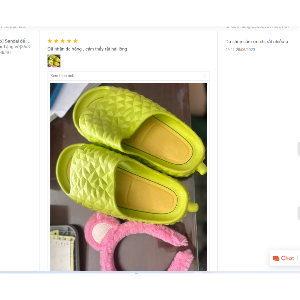 Dép bánh mì hình sầu riêng nữ chống thấm nước đế cao siêu xinh siêu cá tính - 2 màu hot trend 2023