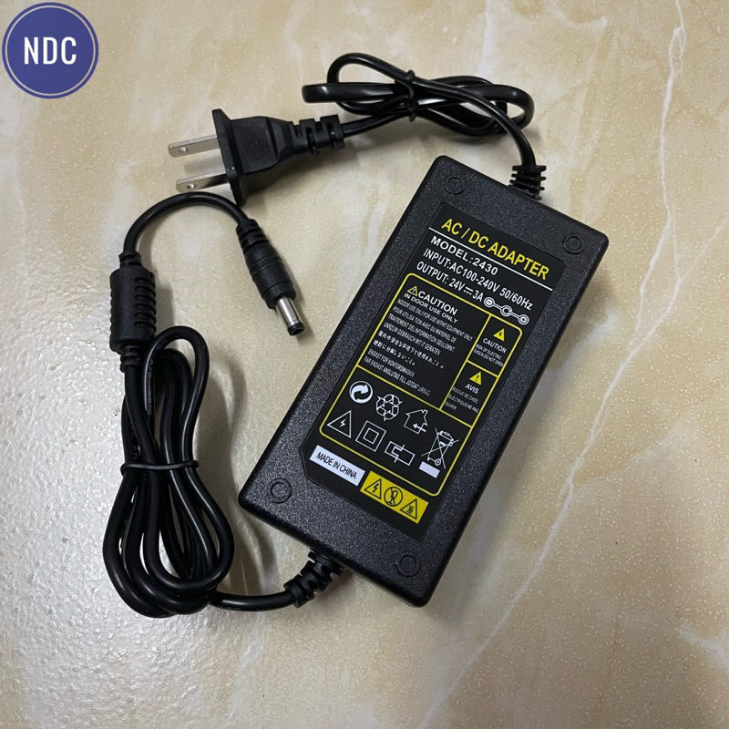 Nguồn DC 24V-3A Jack 5.5*2.5mm