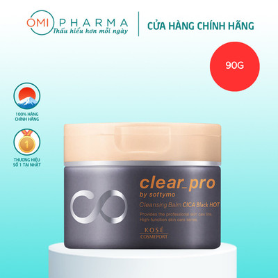 Sáp Tẩy Trang Nóng Loại Bỏ Mụn Đầu Đen Softymo Kose Nhật Bản Cica Black 90g