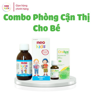 BỘ ĐÔI SÁNG MẮT Neo Kids Omega 3 DHA & Oralux Drop giúp nuôi dưỡng tế bào mắt, ổn định thị lực cho bé