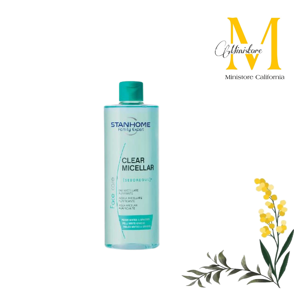 NƯỚC RỬA MẶT & TẨY TRANG 2 IN 1 STANHOME CLEAR MICELLAR CHO DA DẦU MỤN, DA NHẠY CẢM [400mL]