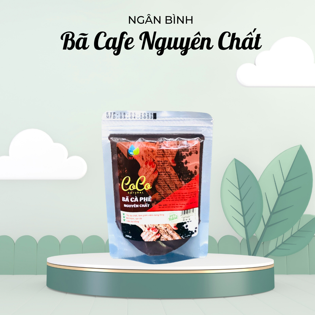 500gr Bã cafe nguyên chất tẩy tế bào chết, chống oxy hóa, làm trắng, đẹp da