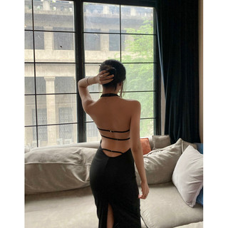 BABICHE | Đầm Bodycon dress dáng dài cổ yếm hở lưng