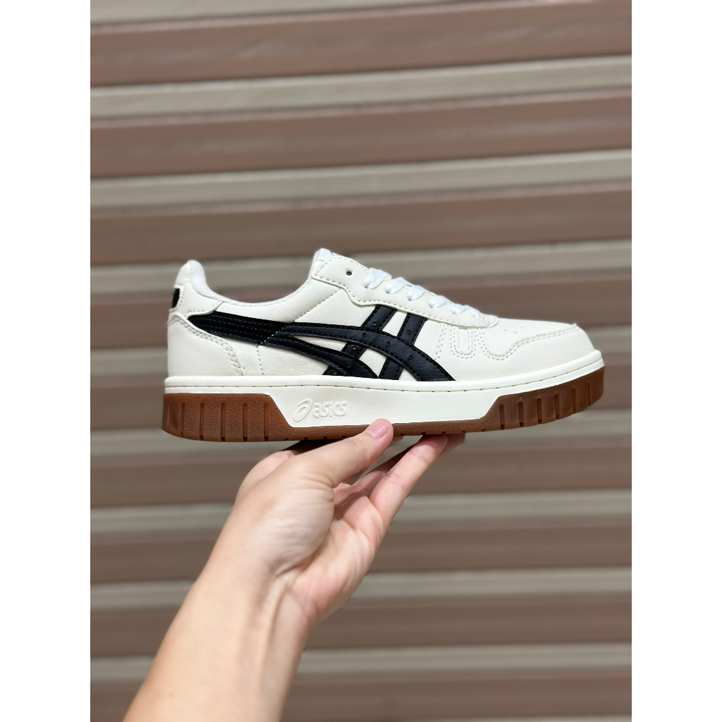 Giày Thể Thao Asics Court MZ Kem Đen Và Kem Xám Mẫu Mới Thiết Kế Độc Lạ Hàng Hot Trend 2023