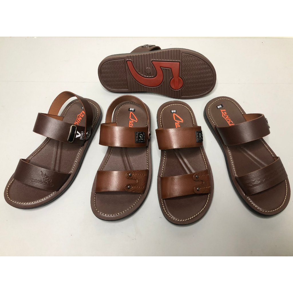 Dép Da Nam Cao Cấp Da Xịn - Sandal Nam Da Bò Đế Khâu, Dép Quai Hậu Phong Cách Cách Lịch Lãm Sang Xịn Đẹp