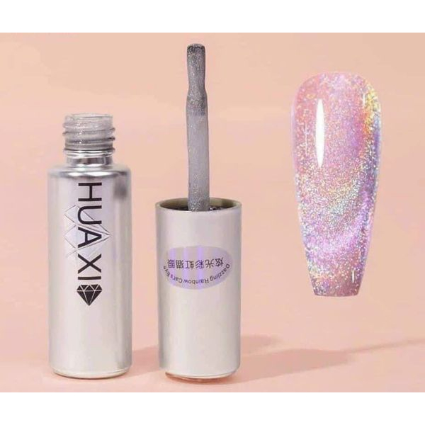 Top mắt mèo kim cương Huaxi 9D chính hãng - sơn gel mắt mèo kim cương Huaxi lấp lánh sang chảnh