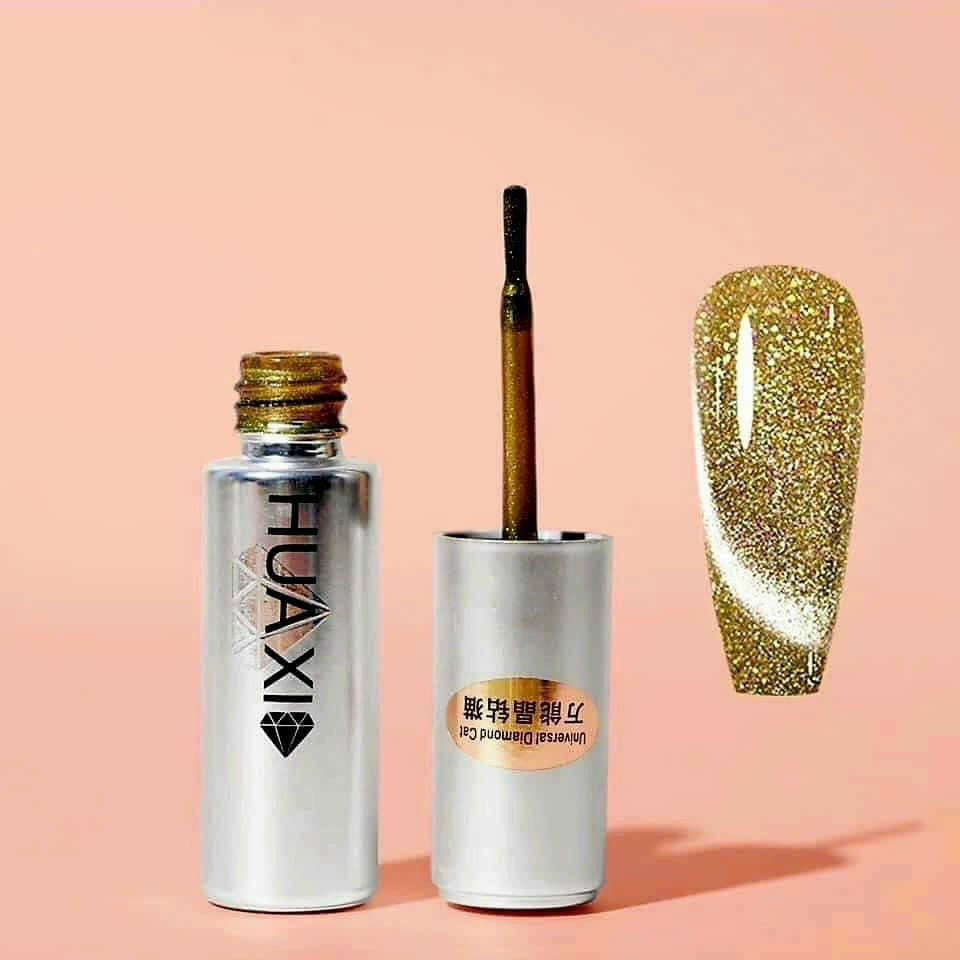 Top mắt mèo kim cương Huaxi 9D chính hãng - sơn gel mắt mèo kim cương Huaxi lấp lánh sang chảnh