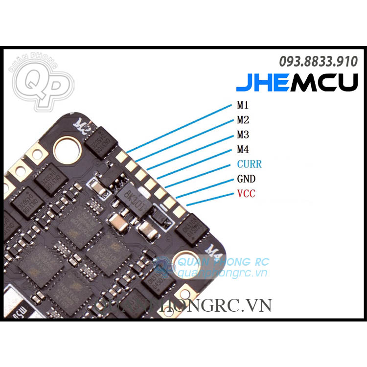 Mạch Điều Tốc JHEMCU EM 40A 2-6S Dshot600 BLHeli_S 4in1 ESC 20x20