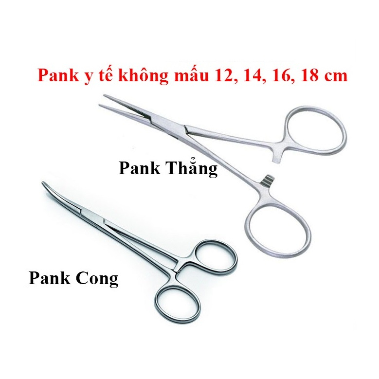 Pank kẹp y tế thẳng sz 12cm, 14cm, 16cm,18cm paskitan