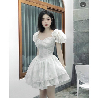 ĐẦM REN TRẮNG NƠ NGỰC