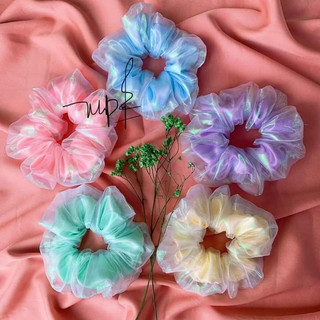 Dây buộc tóc, cột tóc scrunchies voan 2 lớp to dễ thương siêu rẻ - Zasa