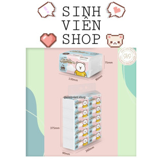 Khăn giấy rút Mini Bear 4 lớp 300 tờ Nhật Bản lành tính cho da nhạy cảm và em bé