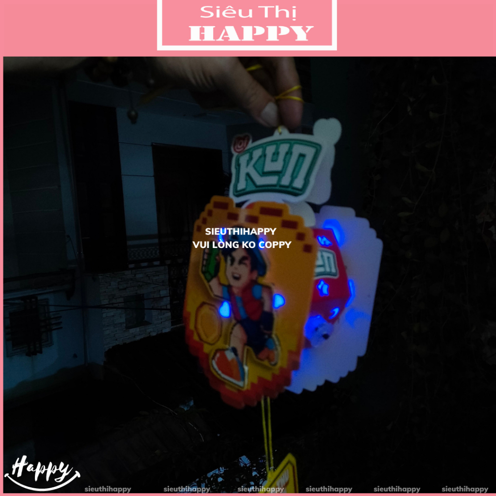 Lồng đèn siêu Kun trung thu thắp sáng 2023.