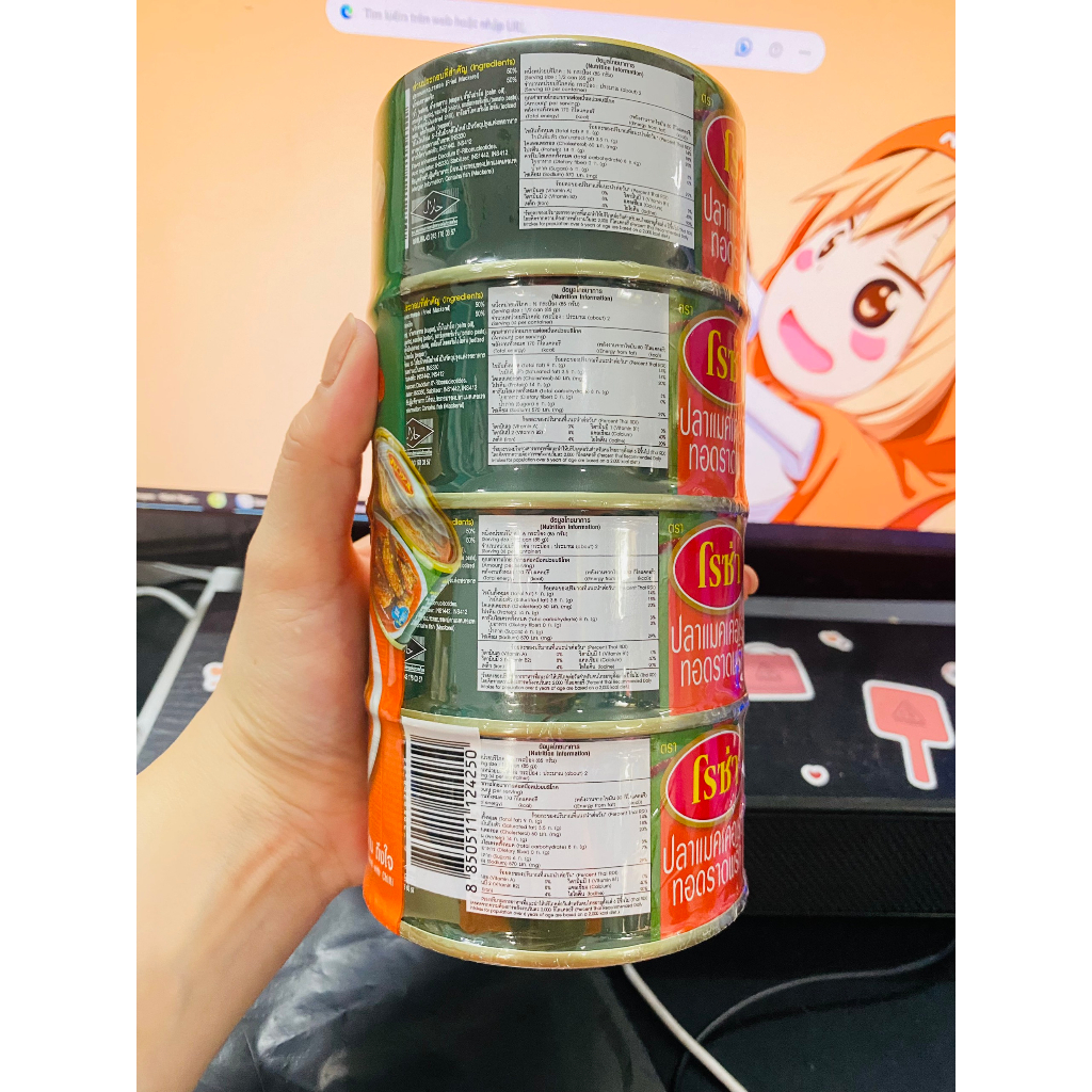 COMBO 4 HỘP Cá hộp sốt chua cay siêu thơm ngon Roza Thái Lan hộp 140g