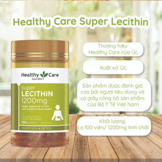 Mầm đậu nành Super Lecithin Healthy Care 100 viên điều hòa nội tiết cải