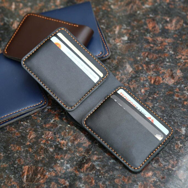 Ví nam mini AD08, bóp nam da bò nguyên tấm may thủ công thiết kế nhỏ gọn đơn giản, bảo hành da 06 tháng - Zen Leather