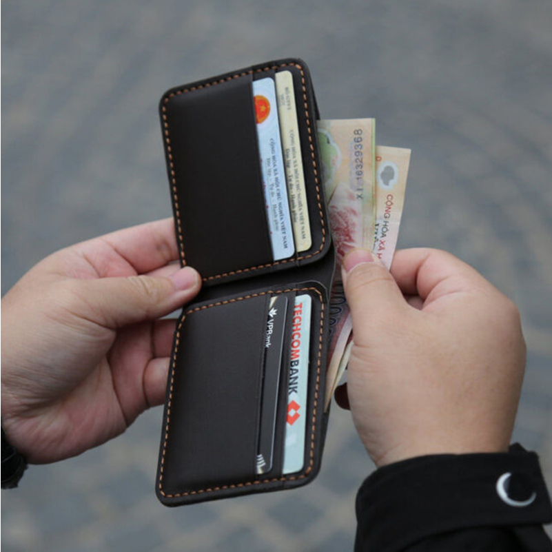 Ví nam mini AD08, bóp nam da bò nguyên tấm may thủ công thiết kế nhỏ gọn đơn giản, bảo hành da 06 tháng - Zen Leather