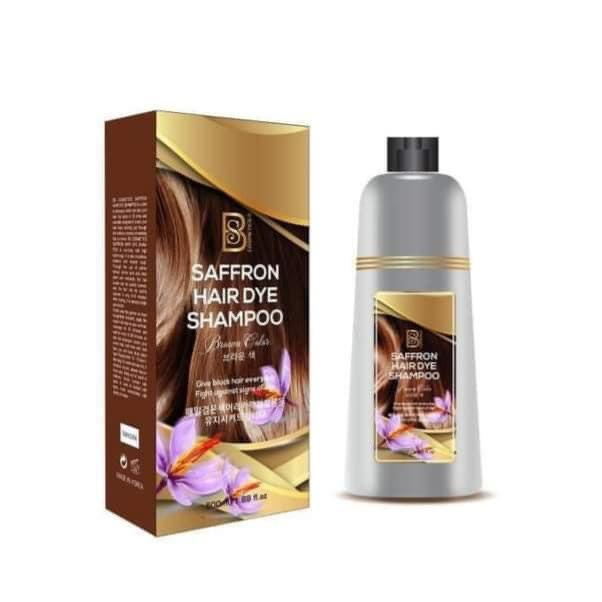 Dầu gội phủ bạc thảo mộc saffron-Dầu gội phủ bạc tóc-Dầu gội nhuộm tóc bạc