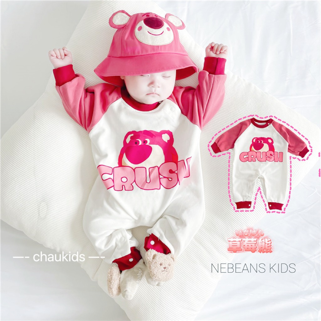 BỘ BODY DÀI  KÈM MŨ CHẤT COTTON MÈM MỊN 4-15KG
